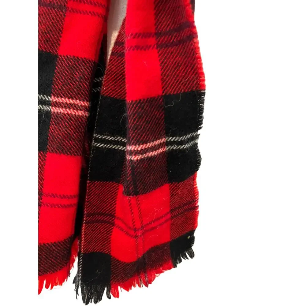 Locharron for Tartan Shops Red Plaid Scottish Wool Scarf